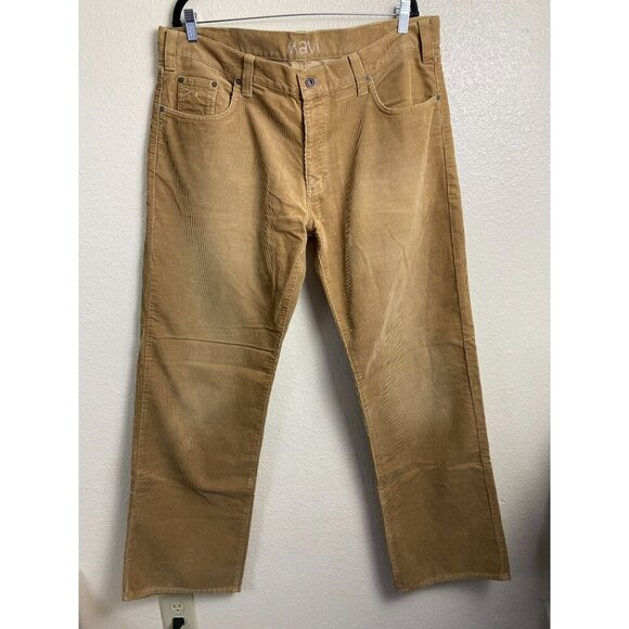 Mavi Marco Corduroy Mid Rise Straight Leg Brown Pants Men size 38x34 Classic
